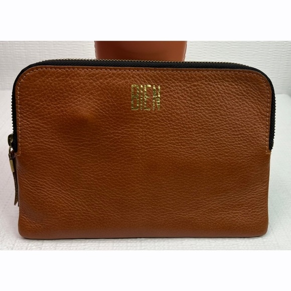 Madewell Brown Full Grain Leather Clutch Pouch BIEN - Picture 2 of 8